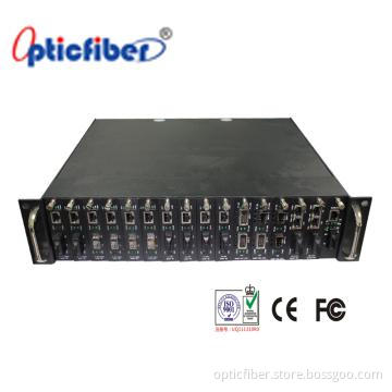16 Slots Media Converter Rack